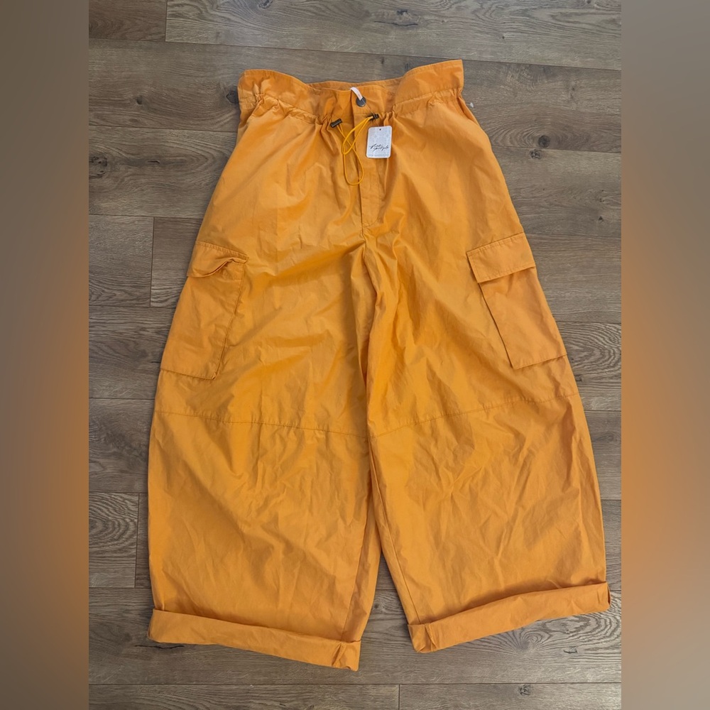 Free People Hallie Nylon Orange Pants